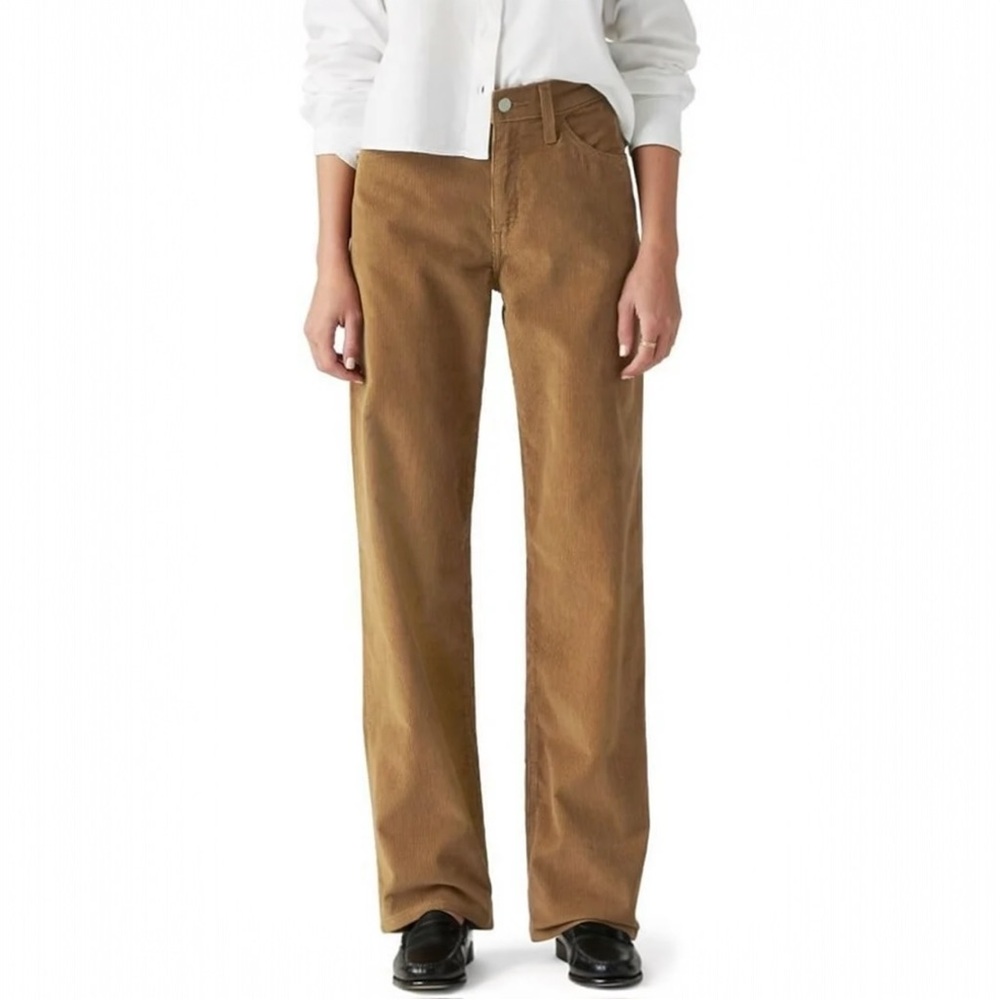 Levi’s 94 Baggy Corduroy Pants 26 Tan Brown Wide Leg 90s Style